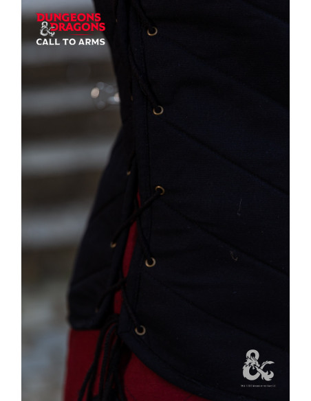 Middelalderkrigervest, sort