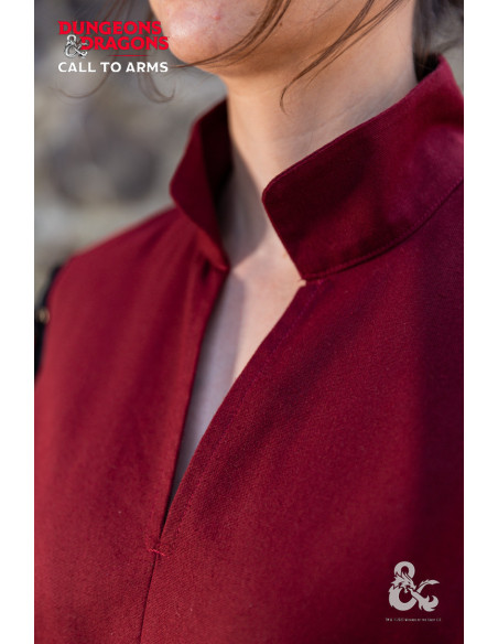 Middelalderkrigertunika, bordeaux-sort