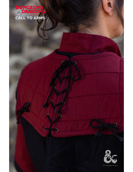 Middeleeuwse krijgerskraag, bordeauxrood