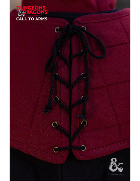 Middeleeuwse krijgerskraag, bordeauxrood