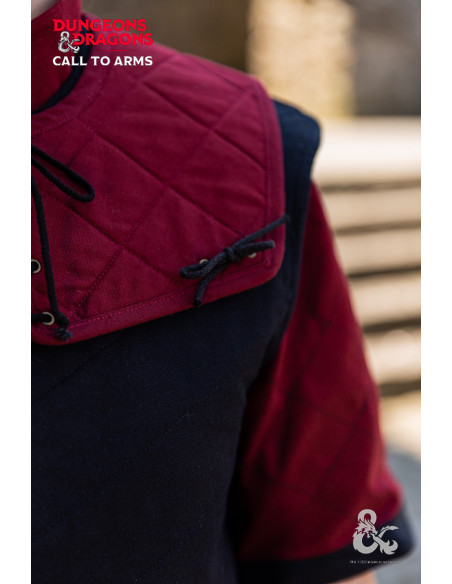 Middeleeuwse krijgerskraag, bordeauxrood