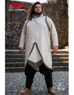 Túnica medieval de Clérigo, blanco natural