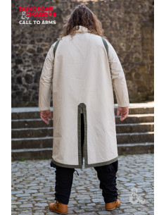 Túnica medieval de Clérigo, blanco natural 2