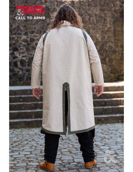 Medieval Cleric's tunika, naturlig hvid