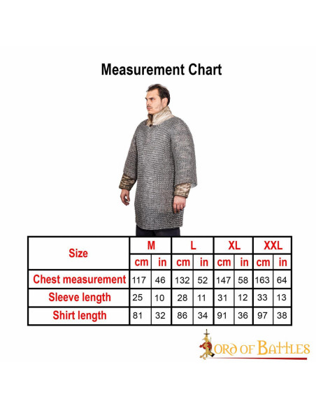Halværmet aluminiumskædebrynje (10 mm.)