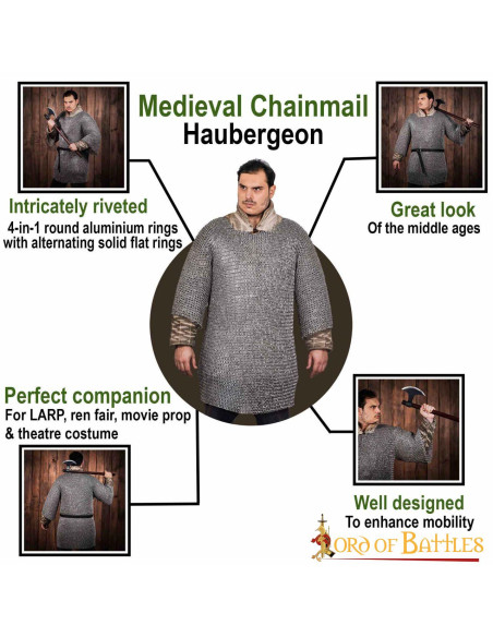 Aluminium maliënkolder met halve mouw...