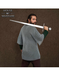 Haubergeon-model maliënkolder van zacht staal (10 mm) 2