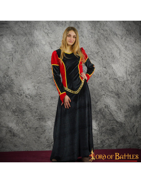 Vestido medieval largo modelo Constance