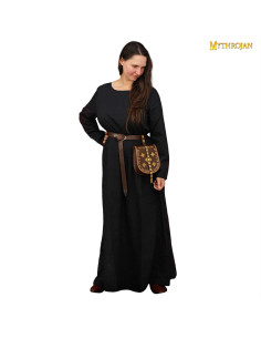 Vestido medieval largo Siglos X-XV, negro