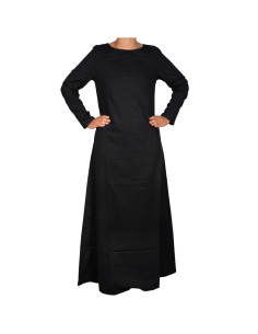 Vestido medieval largo Siglos X-XV, negro 2