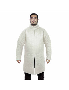Middelalderlig polstret gambeson type 8 med lukket krave,...