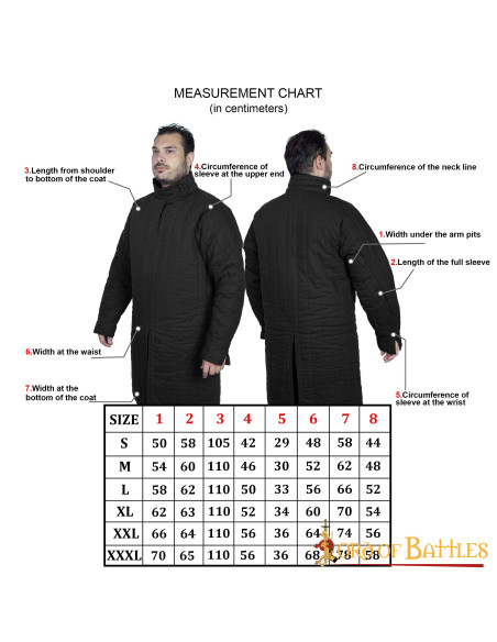 Middelalderlig polstret gambeson type...