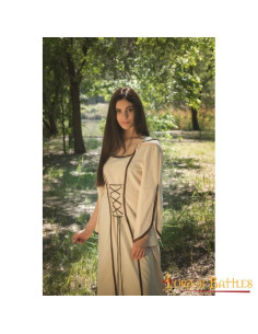 Vestido medieval mujer Morgana - Crudo