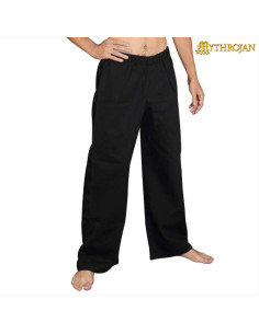 Viking- en middeleeuwse broek voor krijgers - zwarte kleur