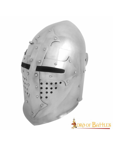 Bacinete con visera caballero siglo...