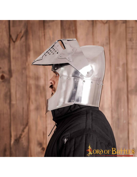 Bacinete con visera caballero siglo...