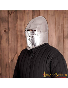 Bacinete con visera caballero siglo XIV (calibre 16) 2
