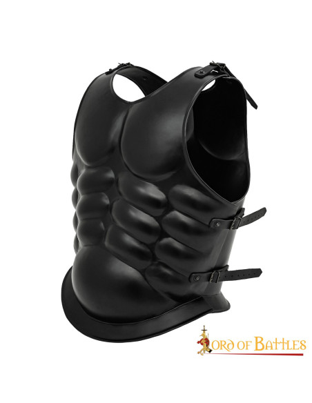 Romersk kurassort stål med stropper