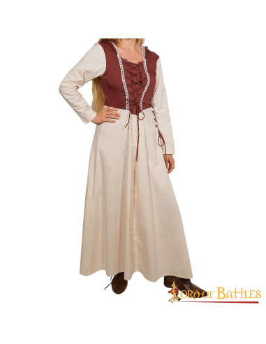 Middeleeuws katoenen jurkmeisjesmodel