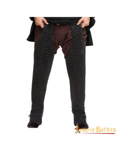 Pantalón cota de malla acero ennegrecido (XL/XXL)
