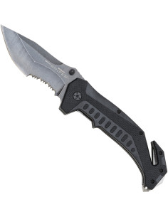Navaja de rescate con sierra Black Field Sniper