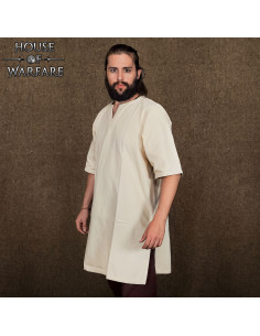 Tunica vikinga clásica hombre color natural 2