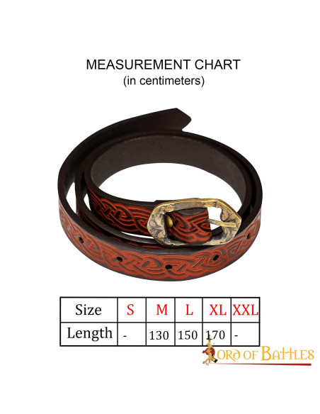 Middeleeuwse leren riem met Keltische...