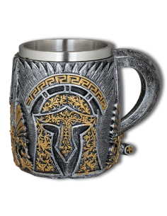 Fantasy resin cup gylden hjelm model