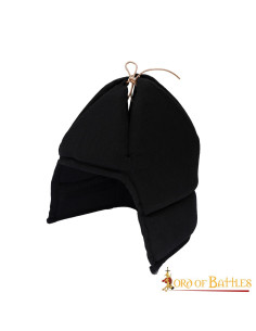 Forro acolchado negro para bacinete medieval