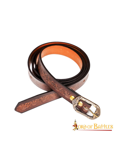 Håndlavet middelalderbælte med...