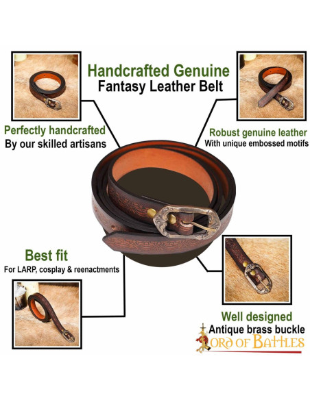 Handgemaakte middeleeuwse riem met...