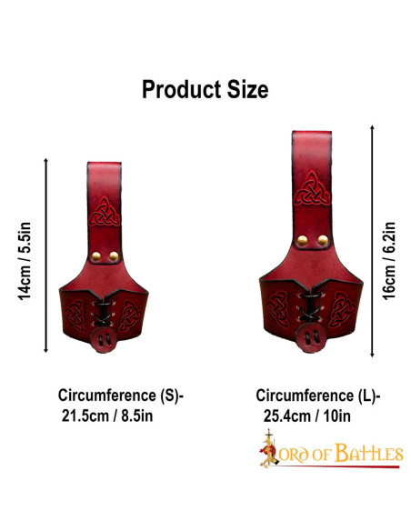 Håndlavet baldric til horn med...