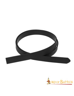 Cinturón medieval cuero negro sin hebilla, (2,5 cm.) 2