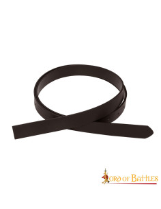 Cinturón medieval cuero marrón sin hebilla, (2,5 cm.) 2