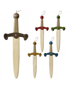 Holzdolch in verschiedenen Farben für Kinder (35 cm).