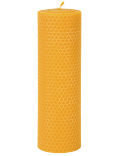 Stumpenkerze aus Bienenwachs, 40 Stunden. (20x5,8 cm.) 2
