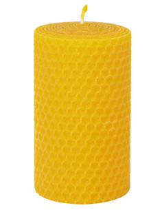 Stumpenkerze aus Bienenwachs, 17 Stunden. (10x5,8 cm.) 2