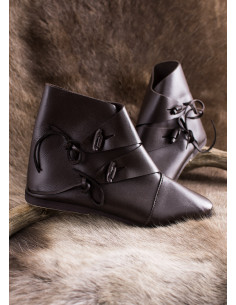 Botines medievales Jorvik, marrón oscuro