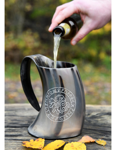 Cuerno vikingo para beber cerveza cerveza cerveza copa de vino jarra de  hidromiel vaso medieval cuerno de buey cuerno de cerveza nórdico taza de