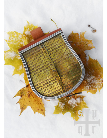 Mittelalterliche braune Ledertasche...