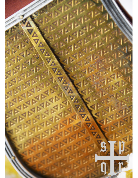 Bolsa medieval cuero marrón con...