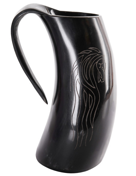 Viking ølkrus heste i horn (650-800 ml.)