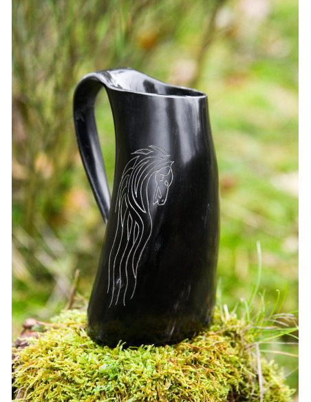 Viking ølkrus heste i horn (650-800 ml.)