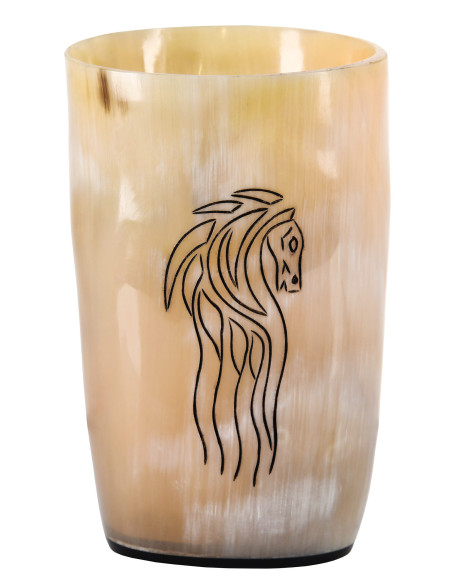 Vaso vikingo caballo en cuerno de...