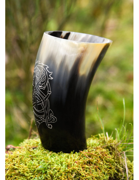 Viking glas Fenrir wolf in...