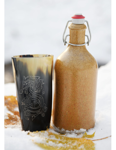 Viking glas Fenrir wolf in...