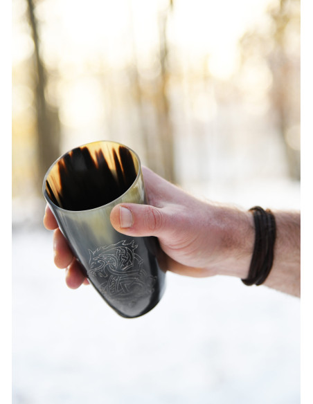 Wikingerbecher Fenrir-Wolf in...