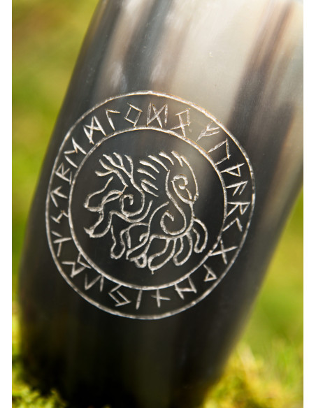 Wikingerbecher Pferd Sleipnir im...