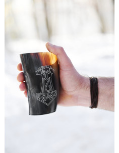 Viking Thors Mjölnir-glas i bøffelhorn (150-250 ml.) 2
