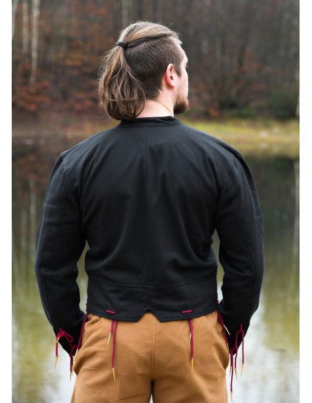 Zwart Bernhard middeleeuws doublet...